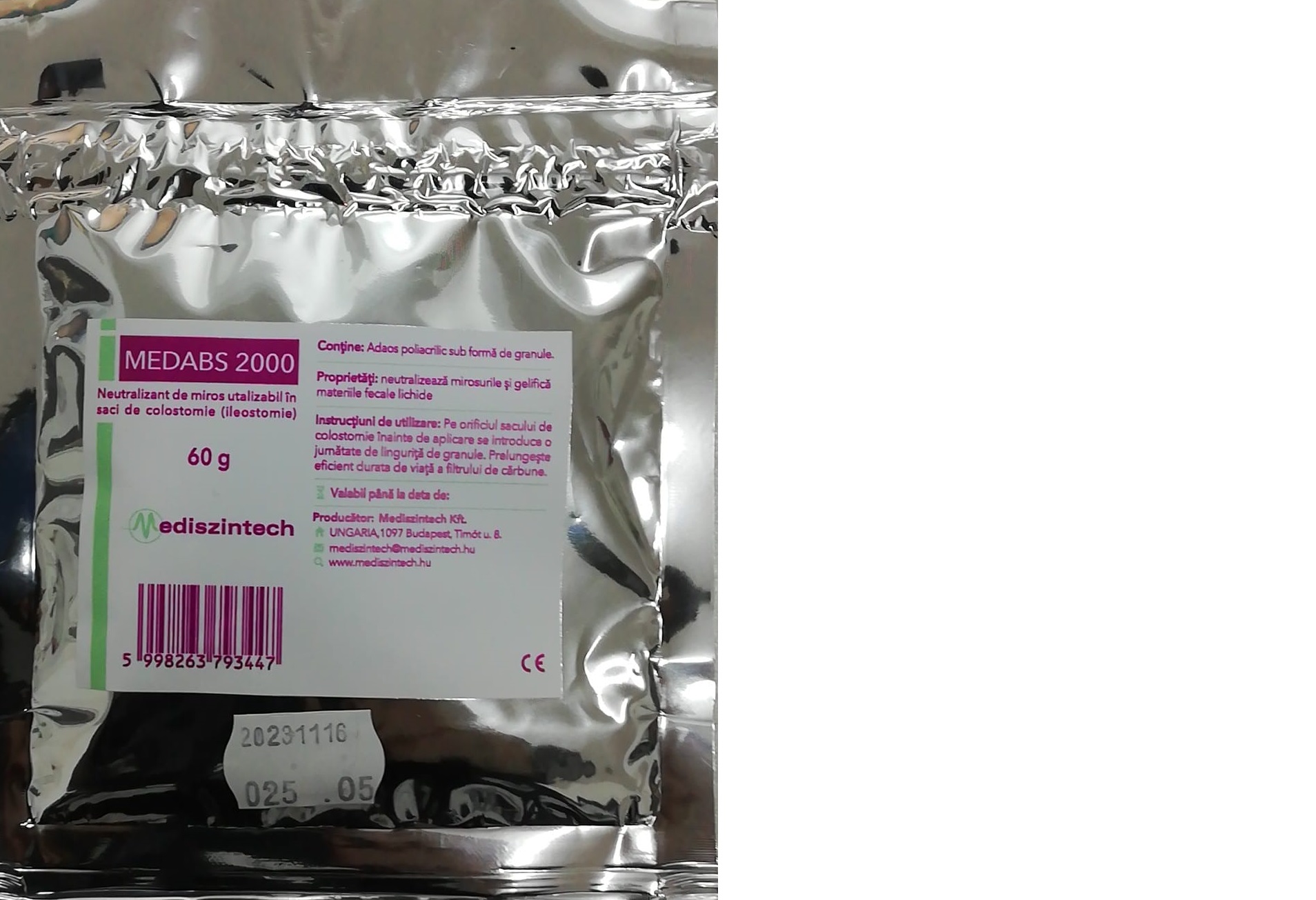 MEDABS 2000 PULBERE NEUTRALIZANT |MIROSURI DE STOMA 60G