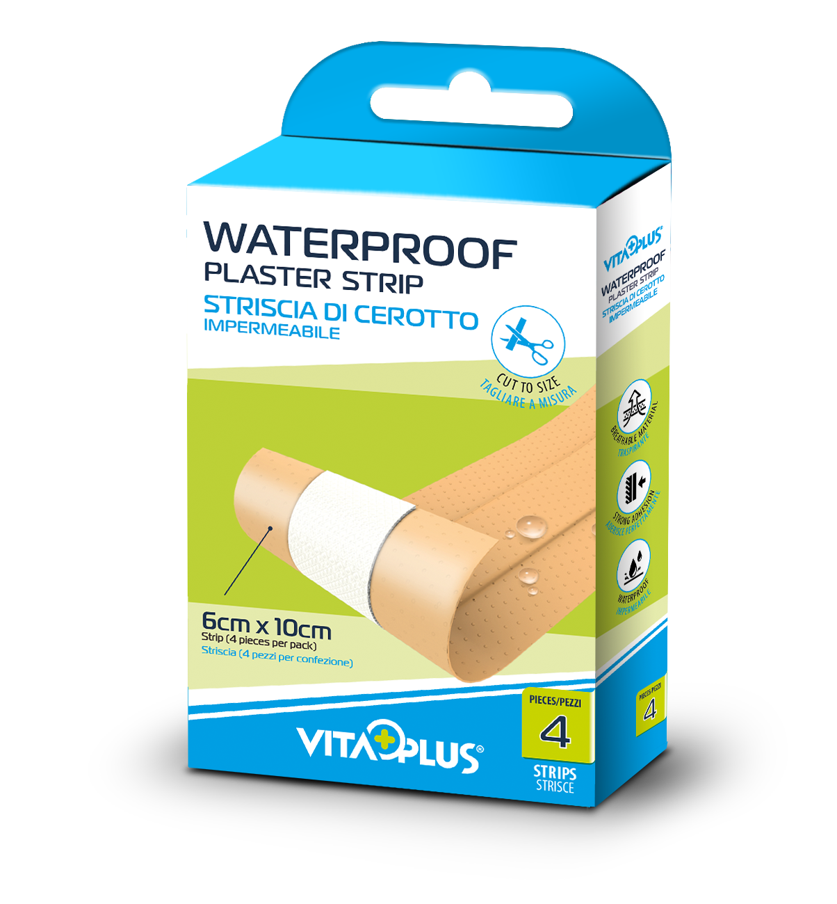 VITAPLUS PLASTURI BANDA IMPERMEABILI 4buc/cut - 6*10cm