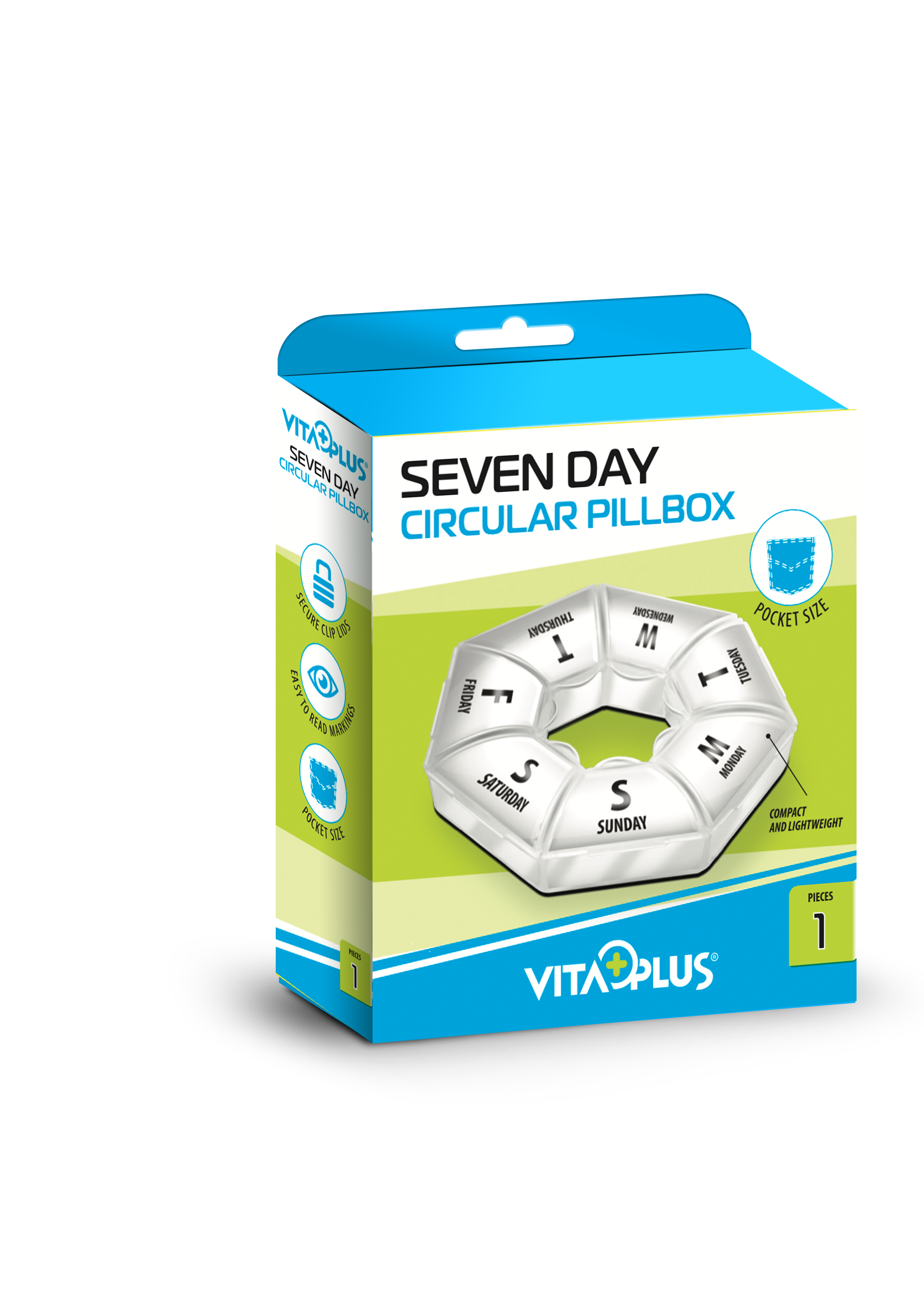 VITAPLUS ORGANIZATOR MEDICAMENTE ROTUND 7 ZILE