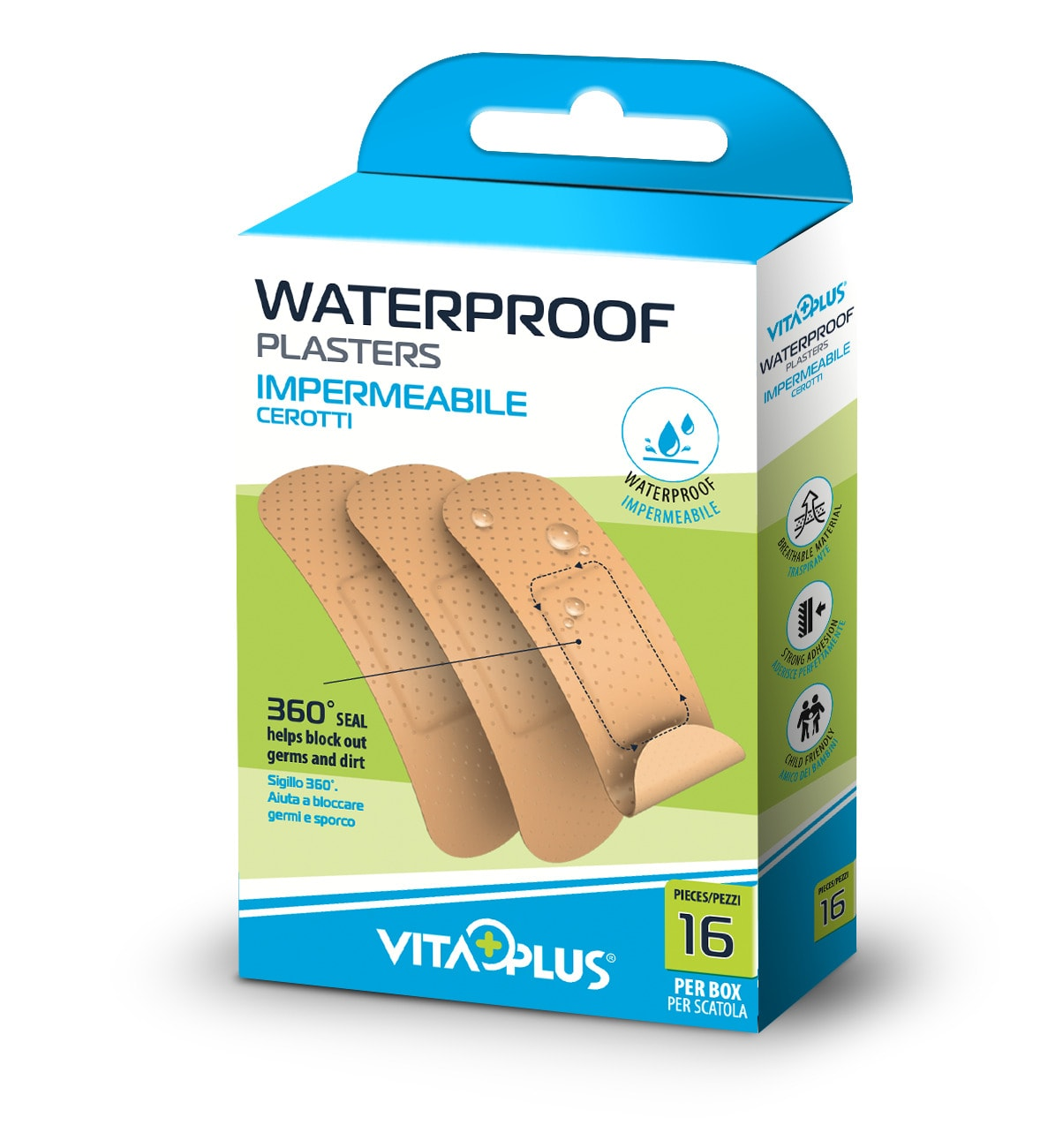 VITAPLUS PLASTURI IMPERMEABILI 16buc/cut 72*19mm