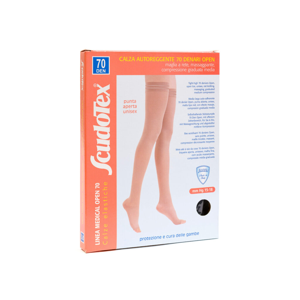 Ciorapi Scudotex 823 70DEN pana la coapsa cu varf deschis