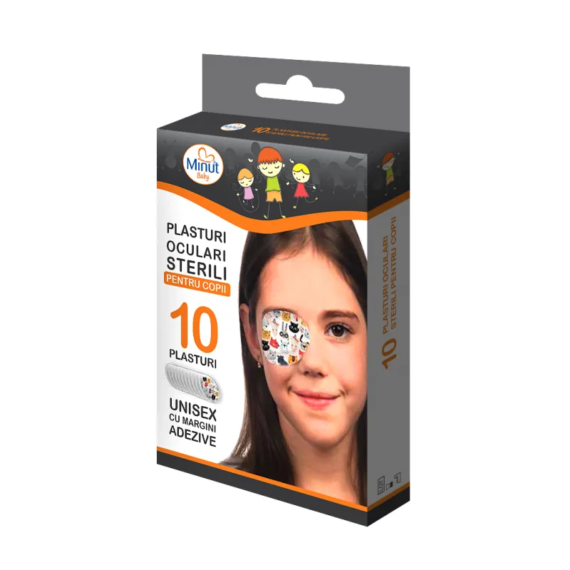 Plasturi pentru ochi copii cu desen MINUT